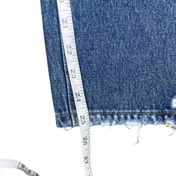 Windsor Women's Jay High-Rise Destructed Light Wash Stretch Wide Leg Jeans 11 - Picture 10 of 15